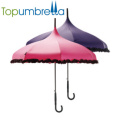 Protección Uv sombrillas para el jardín paraguas de las mujeres con encaje Protección solar Damas sexy recto Rosa sombrillas vintage